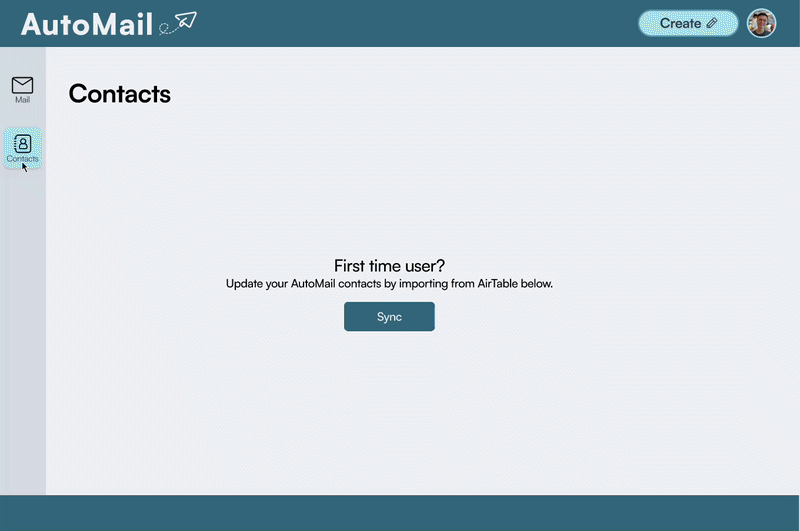 Automail one-click Airtable sync