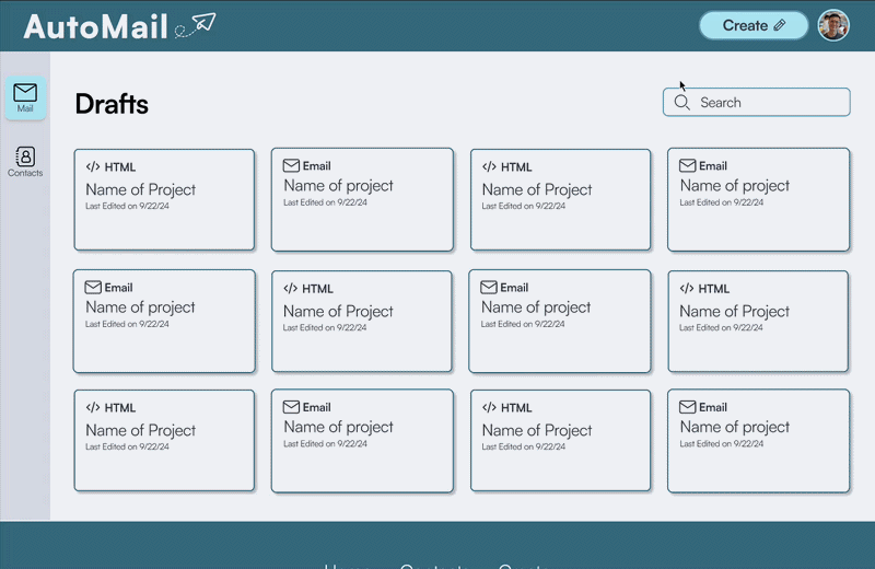 Automail popup creation flow