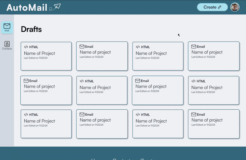 Automail regular email template builder
